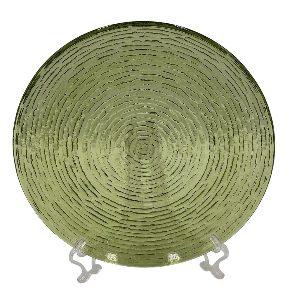 Anchor Hocking Vintage MCM Soreno Dinner Plate in Avocado Green